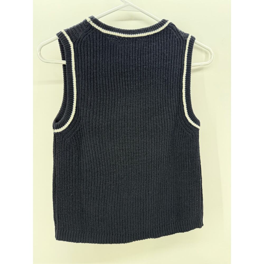 H&M DIVIDED Women's Knit Navy Sweater Vest size XS - Picture 2 of 3